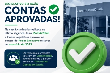 APROVAÇÃO CONTAS DO PODER EXECUTIVO